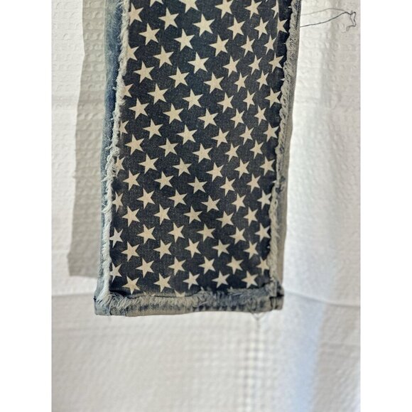 Blue Faith Y2K Women’s Patriotic American Flag Distressed Jeans Sz 9/10 - Picture 6 of 12